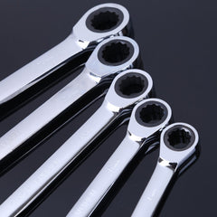 Professional Double-head Ratchet Wrench Set, 5 PCS/Set