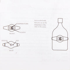 Celsius Degree Digital LCD Display Wine Bottle Thermometer, Suitable Bottle Diameter: 65-80mm (Black + Silver), TL802-TT
