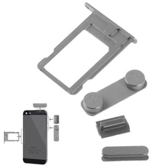 4 in 1 for iPhone 5 & 5S Original Alloy Material Colorful Nano SIM Card Tray + Volume Button + Power Button + Mute Button, For iPhone 5 & 5S