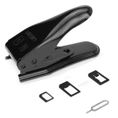 Dual Nano Sim Cutter for iPhone / Samsung / Huawei / Xiaomi (With Nano SIM to Micro SIM Card Adapter + Nano SIM to Standard SIM Card Adapter + Micro SIM to Standard SIM Card Adapter + Sim Card Tray Holder Eject Pin Key Tool), Dual Nano Sim Cutter