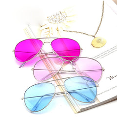 Ms Dazzle Colour UV400 Stylish Polarized Sunglasses, Transparent Purple, Transparent Pink, Transparent Yellow
