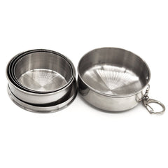 Stainless Steel Retractable Outdoor Cup Size: 85 x 72 x 72 mm (Big), Size: 85 x 72 x 72 mm