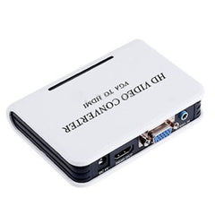 1080P Audio VGA to HDMI HD HDTV Video Converter, VGA to HDMI (White)