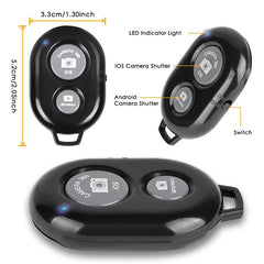BRCMCOM Chip Universal Bluetooth 3.0 Remote Shutter Camera Control Self-timer, Black, White