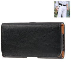 Litchi Texture Wallet Style Leather Case with Belt Clip for iPhone X / 7 / 6, Galaxy S6 / S5 / S4 / S3 (Black)