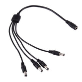 1 Female to 4 Male Plug 5.5 x 2.1mm DC Power Cable