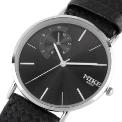 Black Dial Women Quartz Leather Watch / Couple Watch