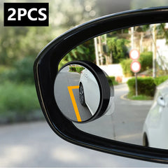 Eliteridegear 2-piece round car blind spot rear view mirrors with wide angle and 360° rotation for improved visibility.