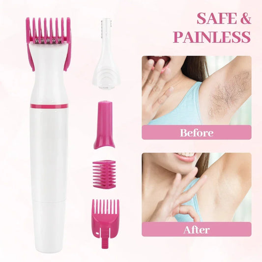 5 In 1 Body Hair Remover Epilator Trimmer Women Bikini Hair Leg Hair Portable Women Painless Razor Shaver Tool care