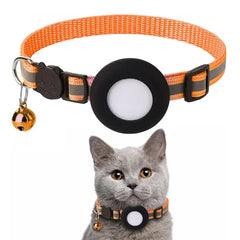 Anti Lost Cat Collar For AirTag GPS Tracker Reflective Bell