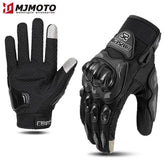 Eliteridegear full finger motorcycle gloves with breathable fabric, non-slip grip, wear-resistant material, and touchscreen fingertips.