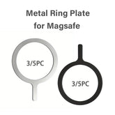Eliteridegear 3/5 PC metal ring plate for MagSafe accessories, compatible with iPhone 14 and 15, for magnetic car mounts and wireless chargers