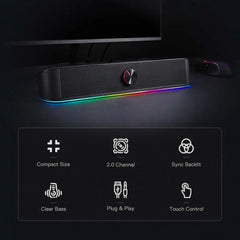 Redragon GS560 Adiemus RGB USB Desktop Soundbar For PC
