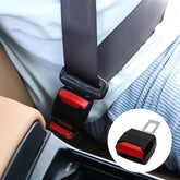 Eliteridegear car seat belt clip extender with safety buckle lock and thick insert socket for improved seatbelt fit.