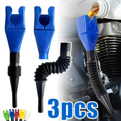 Eliteridegear foldable plastic refueling funnel for cars and motorcycles, ideal for gasoline and engine oil, 1-3pcs set