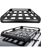 Eliteridegear Aintier roof rack with 48-inch crossbars for cargo basket and luggage carrier, mounted on vehicle roof.