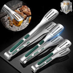 304 Stainless Steel Kitchen Tongs Rock Solid Non Slip Grip For Grill And Salad By Zapcart For Home Cooks
