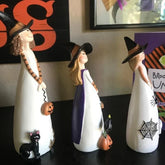 Hign-concerned Halloween Witch Figurines Resin Cute Decor