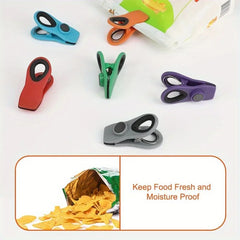 2/4/6Pcs Magnetic Reusable Bag Clips By Zapcart For Kitchen And Busy Homes Airtight Seal Keeps Snacks Fresh