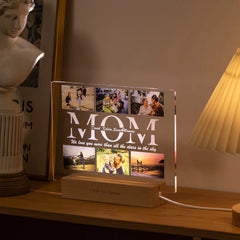 Custom Photo Text 3D Acrylic Lamp For Mom Dad Gift