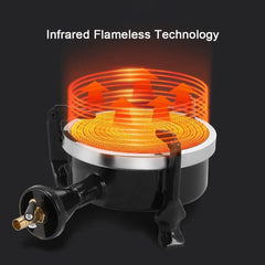 Zapcart 2.9KW Infrared Gas Stove Windproof Portable Camping Burner for Campers Fast Outdoor Cooking
