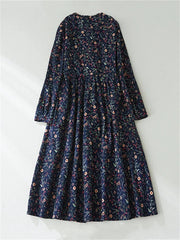 Cotton Print Dress for Women | Spring Autumn Casual Wear