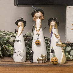 Hign-concerned Halloween Witch Figurines Resin Cute Decor