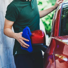 Eliteridegear microfiber car cleaning towel, thickened and quick-drying for auto detailing, washing, waxing, and auto valeting.