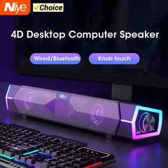 Niye 4D Bluetooth PC Soundbar With Microphone For Laptops