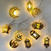 Wayfun Eid Mubarak Moon Star Light String for Ramadan Decor