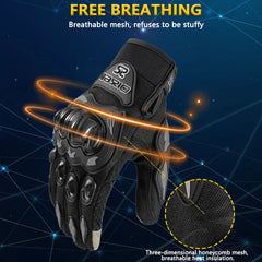 Eliteridegear breathable full finger motorcycle gloves with non-slip, wear-resistant material and touch screen compatibility for motocross riding.