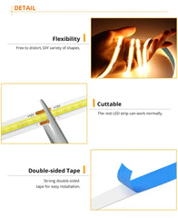 SHICUO COB LED Strip With PIR Motion Sensor For Room 110-220V