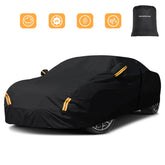 Eliteridegear NEVERLAND car cover in black, full exterior protection, 190T polyester taffeta, size XL 500x185x150cm, outdoor vehicle cover