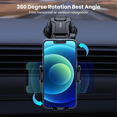 Eliteridegear TOPK gravity dashboard car phone holder stand securely holds smartphones for easy access and viewing.
