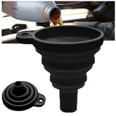 Eliteridegear foldable portable funnel for fuel, beer, or oil transfer, compact kitchen accessory tool with foldable design.