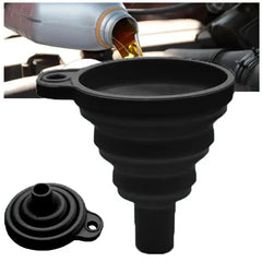 Eliteridegear foldable portable funnel for fuel, beer, or oil transfer, compact kitchen accessory tool with foldable design.