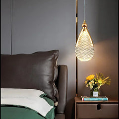 Fensycoco Acrylic Pendant Light Adjustable Cord For Dining