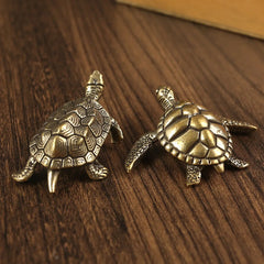 Choice Copper Turtle Statue Vintage Brass Desktop Feng Shui