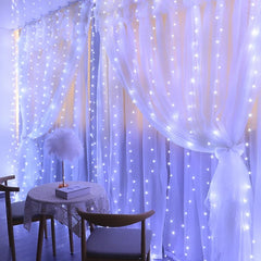 FENGRISE LED Curtain Garland Lights With Remote USB Wedding