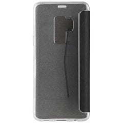 Samsung Galaxy S9 XQISIT Book Flip Case with leather cover and card slots, designed for stylish protection and convenience.