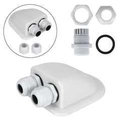 Caravan Solar Car Junction Box Cable Entry Gland Box Roof Wire Entry Cable Connector Holder Dual Hole Automotive Accessories