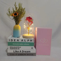 Forever Rose LED In Glass Dome Gift For Valentines Day