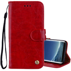For Galaxy S8 Business Style Oil Wax Texture Horizontal Flip Leather Case with Holder & Card Slots & Wallet, For Galaxy S8