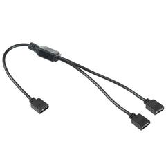 3 Pin 5V 1 to 2 Motherboard AURA RGB PC Cooling Extension Cable for Asus, 1 to 2