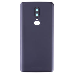 For OnePlus 6 Frosted Battery Back Cover with Camera Lens Frame, For OnePlus 6 (Frosted Black)