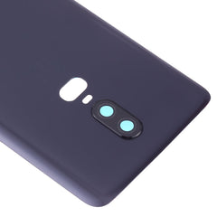 For OnePlus 6 Frosted Battery Back Cover with Camera Lens Frame, For OnePlus 6 (Frosted Black)