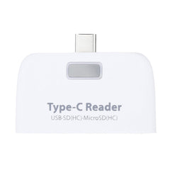 TF + SD Card + USB Port to USB-C / Type-C Adapter Card Reader Connection Kit with LED Indicator Light
