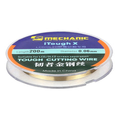 MECHANIC iTough X 200M 0.06MM LCD OLED Screen Cutting Wire, MECHANIC 0.06MM 200M