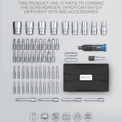 JAKEMY JM-6125 60 in 1 Professional Screwdriver Set, JM-6125