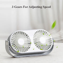 Small Bean Desktop Desktop Double Leaf Usb Mini Fan